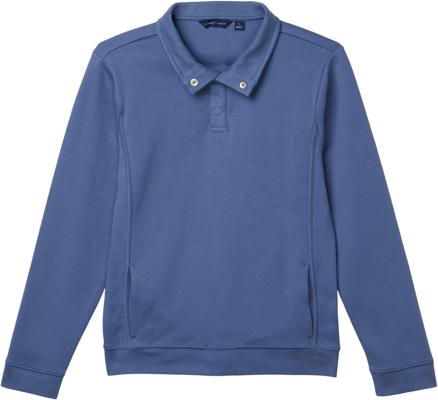 

Пуловер Janie and Jack Jersey Quarter Snap Pullover, цвет Gray