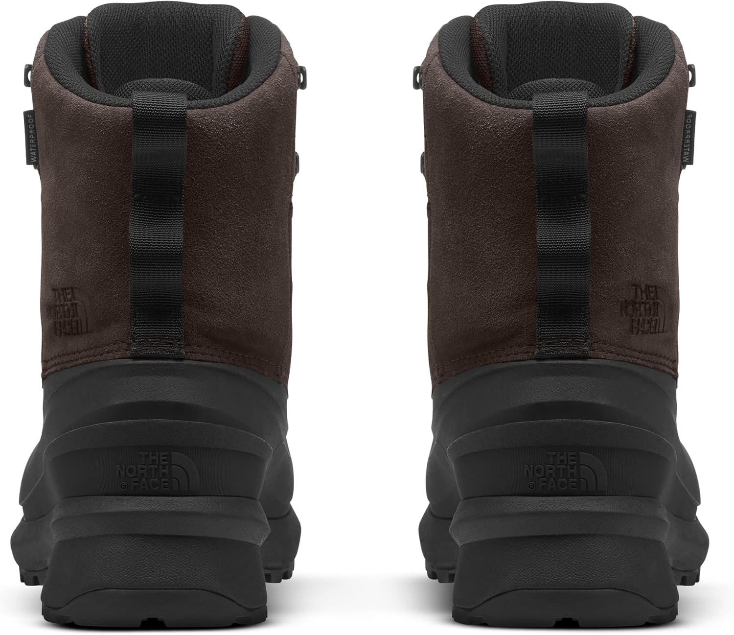 Мужские водонепроницаемые снежные ботинки The North Face Chilkat V с шнуровкой, 200 г премиальной теплоизоляции, черный/коричневый — фото 4