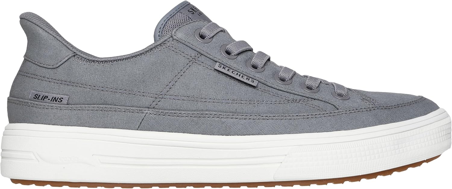 Мужские кроссовки Skechers Arch Fit Arcade - See Ya There без шнурков, серый — фото 4