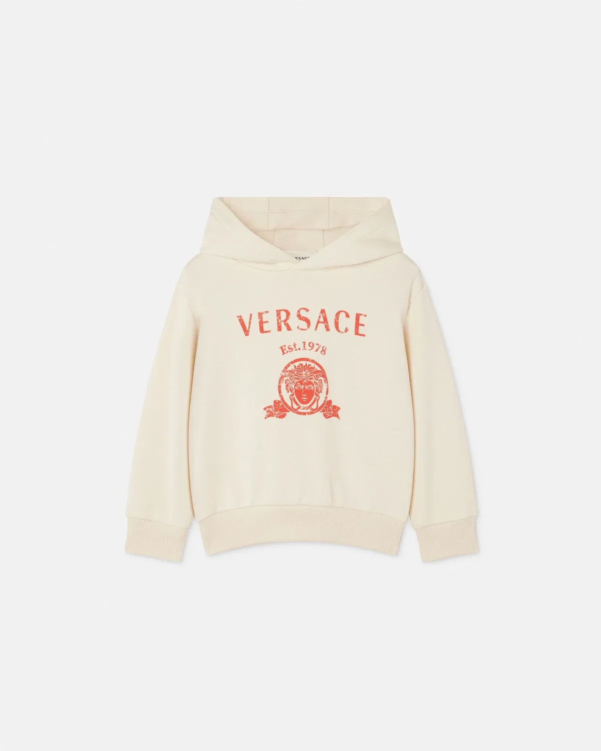 Детская Толстовка Из Хлопкового Трикотажа С Принтом Versace, белый