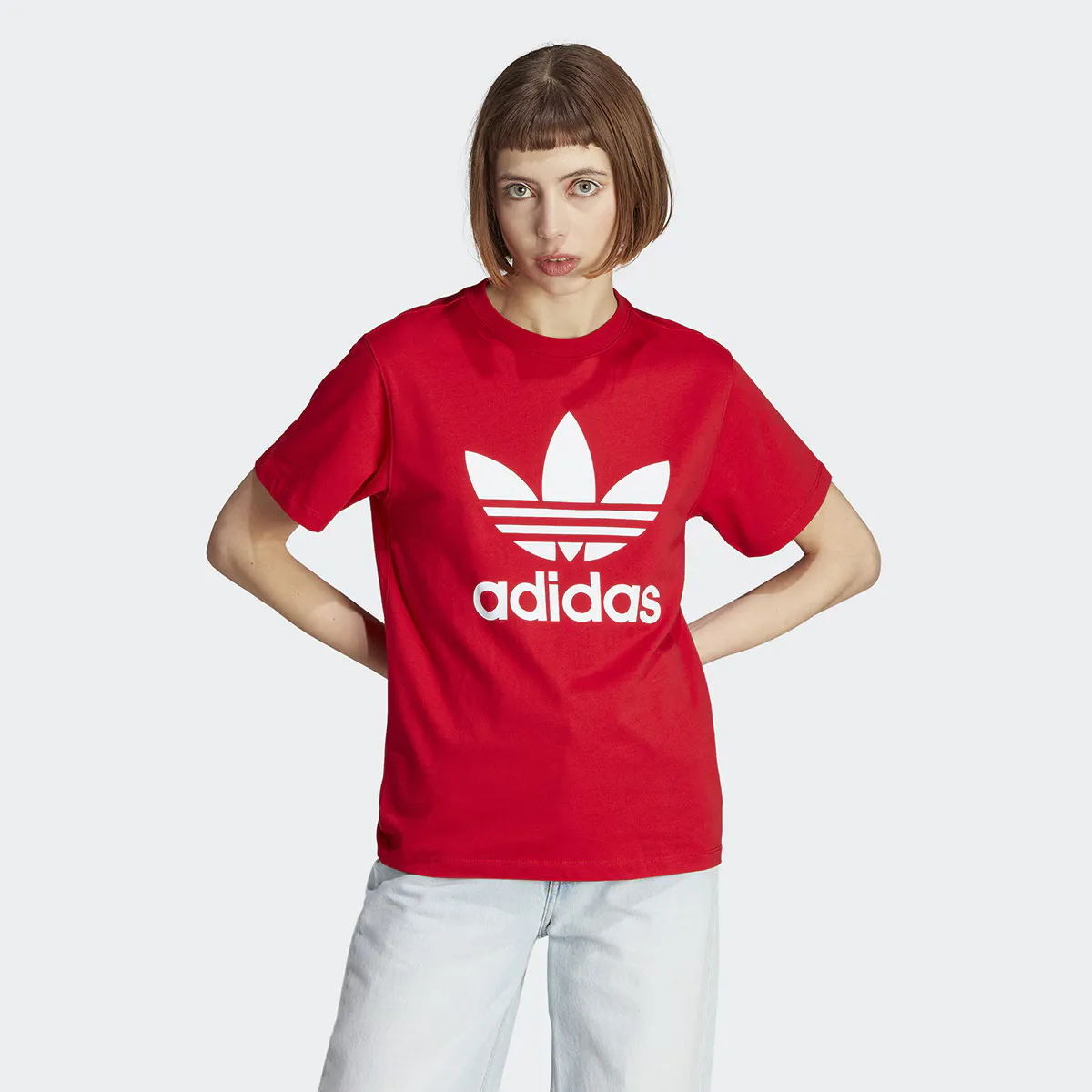 

Женская футболка adidas Originals Adicolor Classics Trefoil, красный