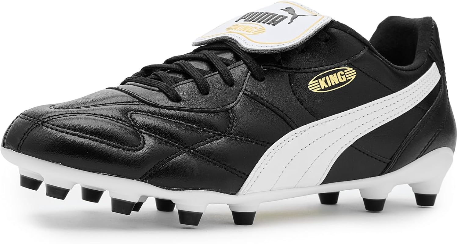 

Футбольные бутсы Puma King Top Firm для мужчин, для игры на искусственном газоне, белый/черный
