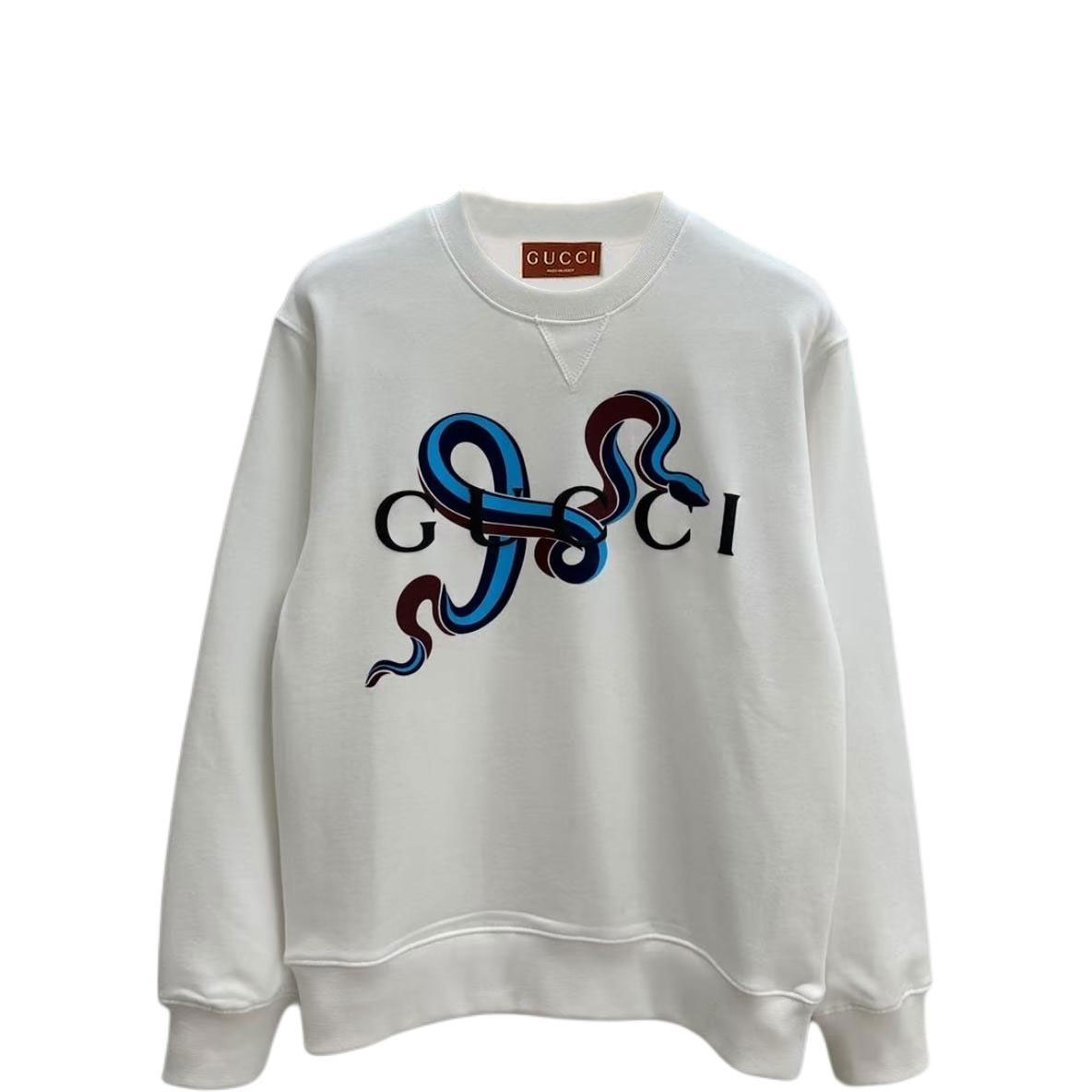 

Gucci Мужская белая футболка с круглым вырезом, умеренно прямой крой, Белый, Gucci Мужская белая футболка с круглым вырезом, умеренно прямой крой