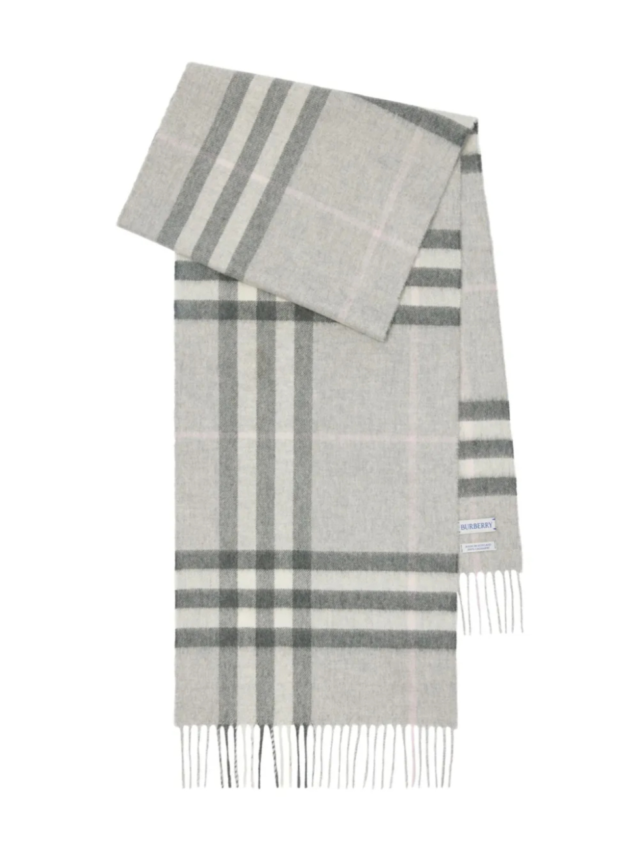 

Burberry кашемировый шарф в клетку, серый