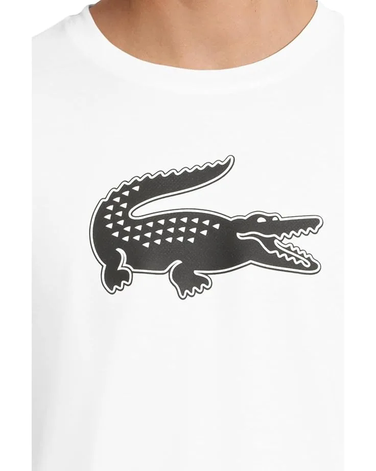 Футболка Lacoste Ultra Dry XXL Logo Sport T-Shirt, White/Black — фото 4