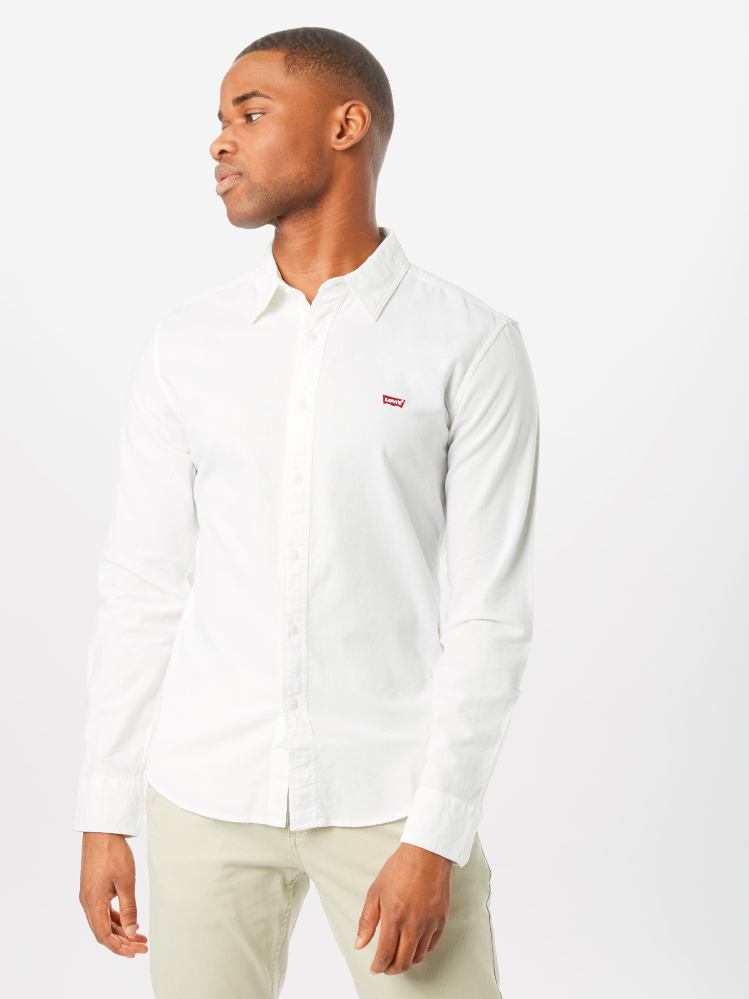LEVI'S  Рубашка 'Battery Housemark Slim Fit Shirt' в белом цвете, силуэт slim fit — фото 2