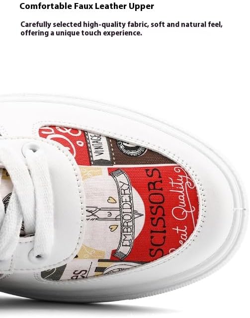 Модные мужские кроссовки Hhhchpm High Top с шнуровкой, повседневная обувь для прогулок на улице - противоскользящие и долговечные, красный — фото 4