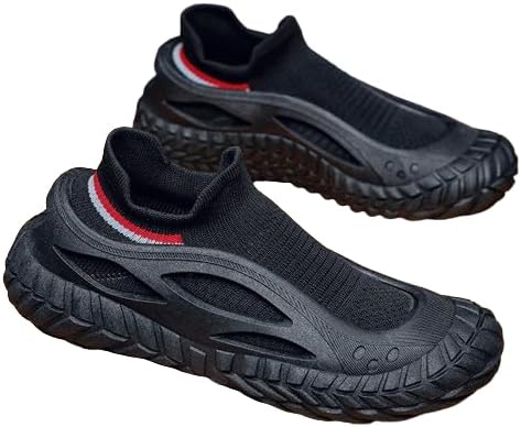 

Мужские кроссовки-носки 2025 года, легкие дышащие беговые туфли, низкие кроссовки на шнуровке для повседневной ходьбы и походов Generic, черный