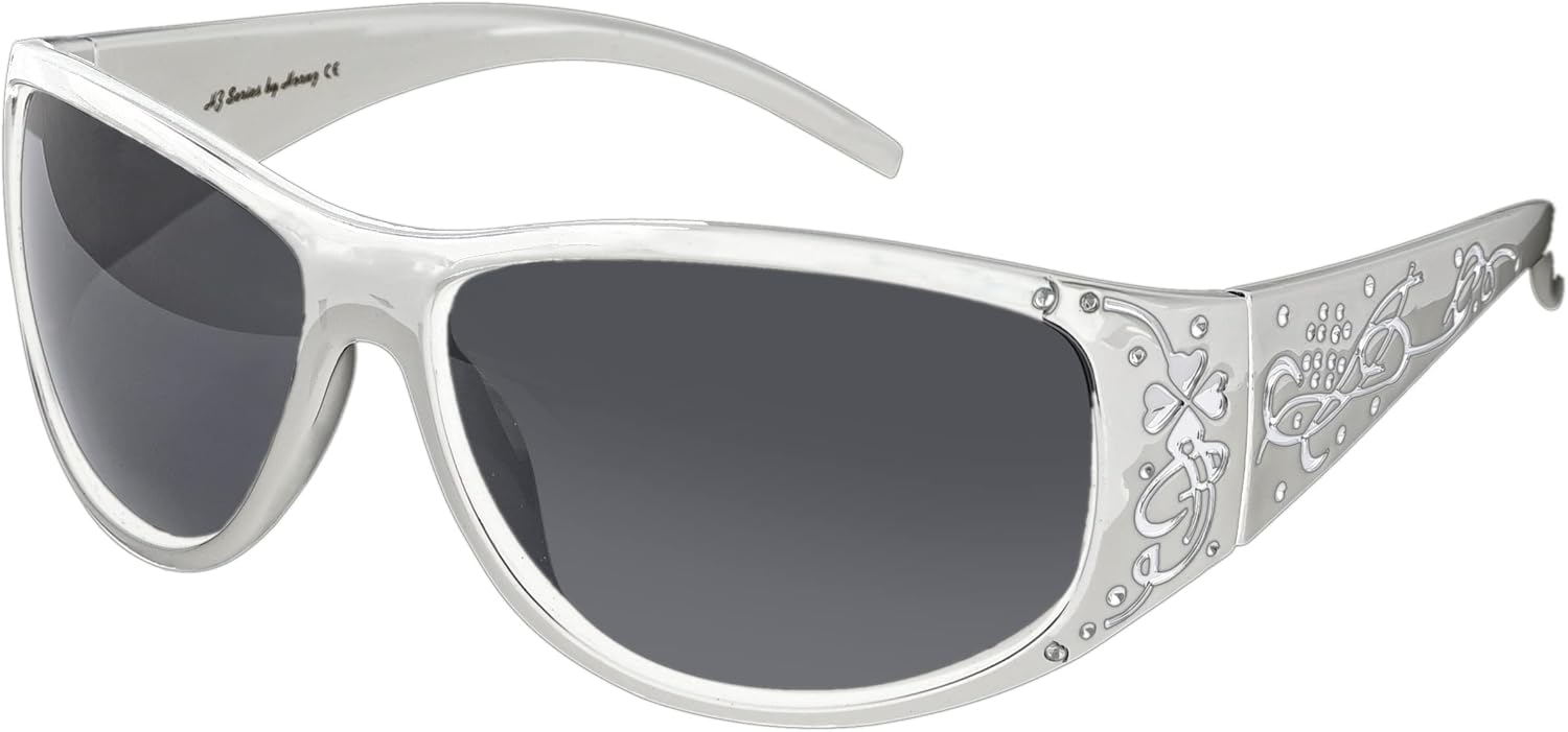 

Поляризованные солнцезащитные очки для женщин - Премиальные модные солнцезащитные очки - Стильные дизайнерские солнцезащитные очки серии HZ для женщин Hornz, Pure White