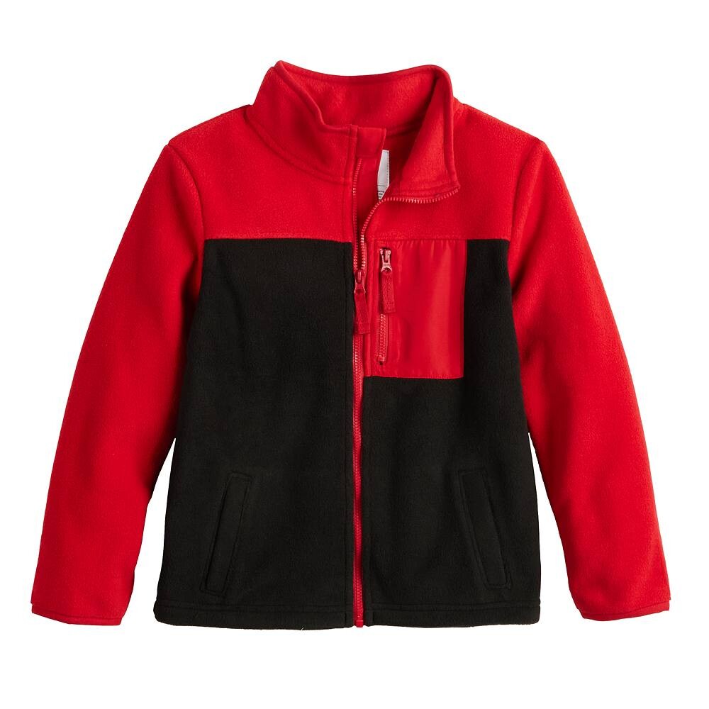 

Куртка Jumping Beans из микрофлиса на молнии на всю длину для мальчиков 4–12 лет, цвет Red Black