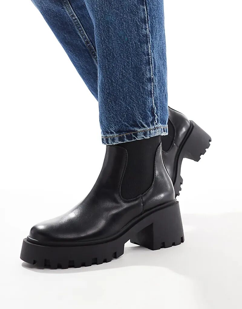 Женские ботинки челси ASOS DESIGN Rowan массивные, черный
