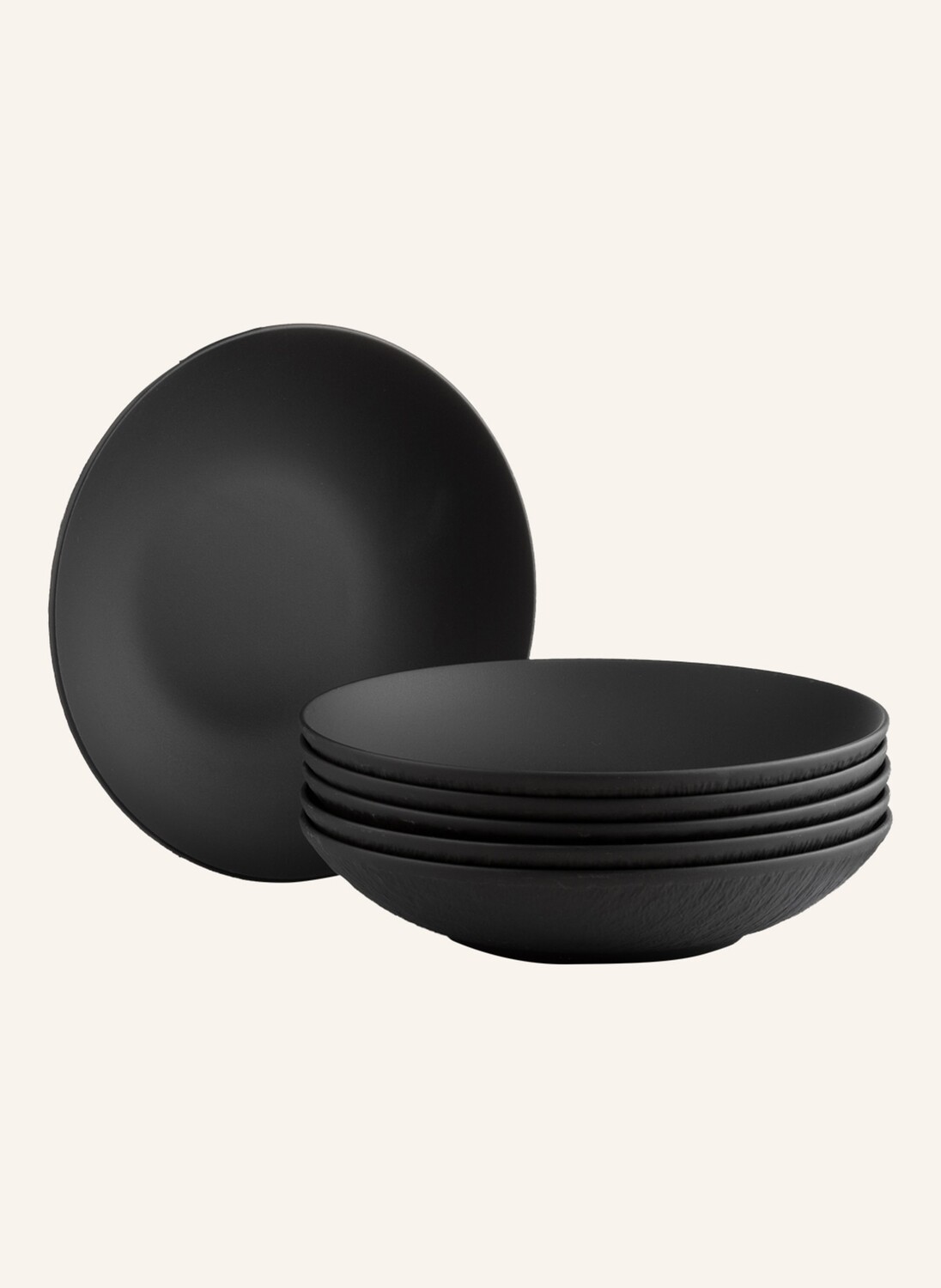 

6 шт - Тарелка Villeroy Boch MANUFACTURE ROCK, диаметр 24 см, черный