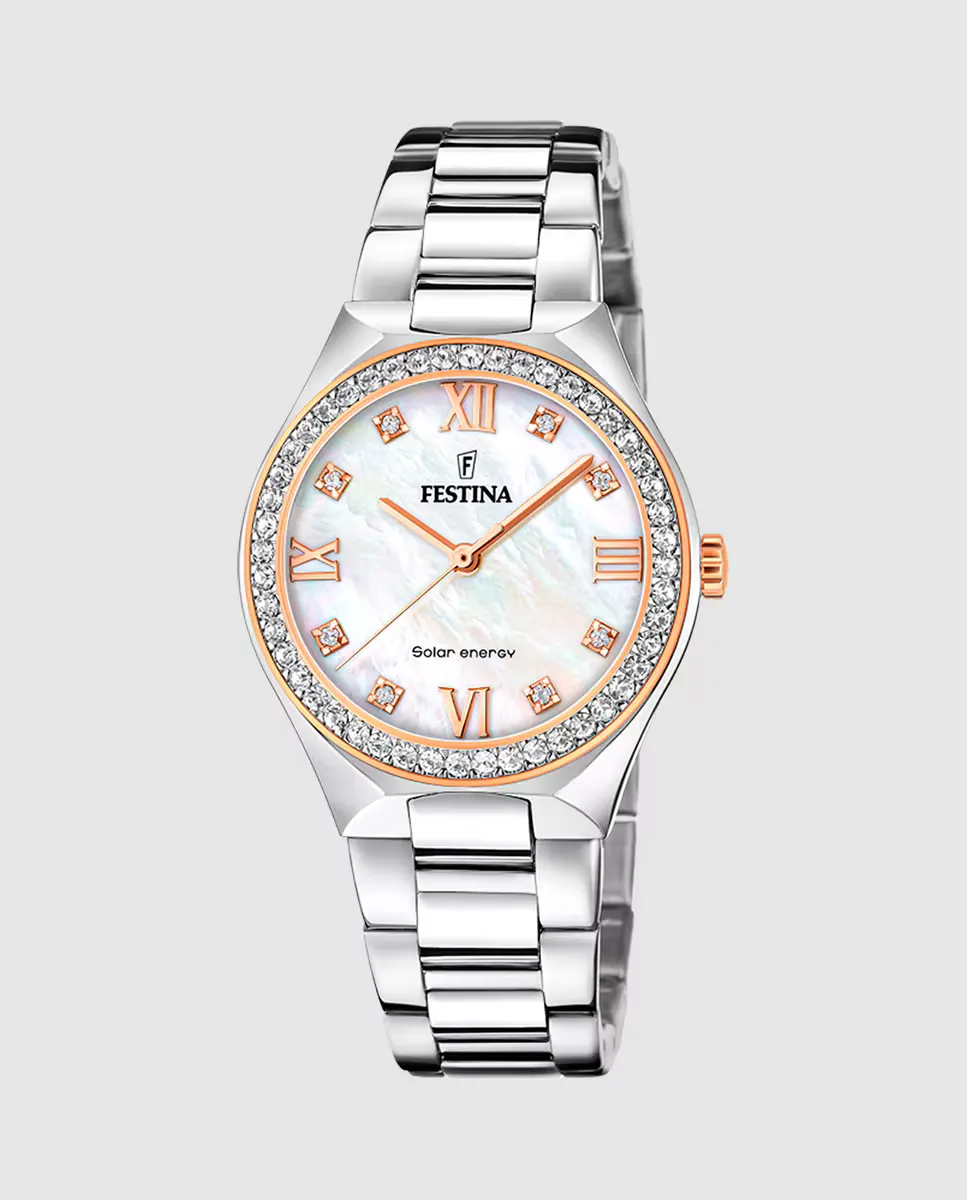 

F20658/1 Solar Energy женские часы из серебристой стали Festina, серебряный