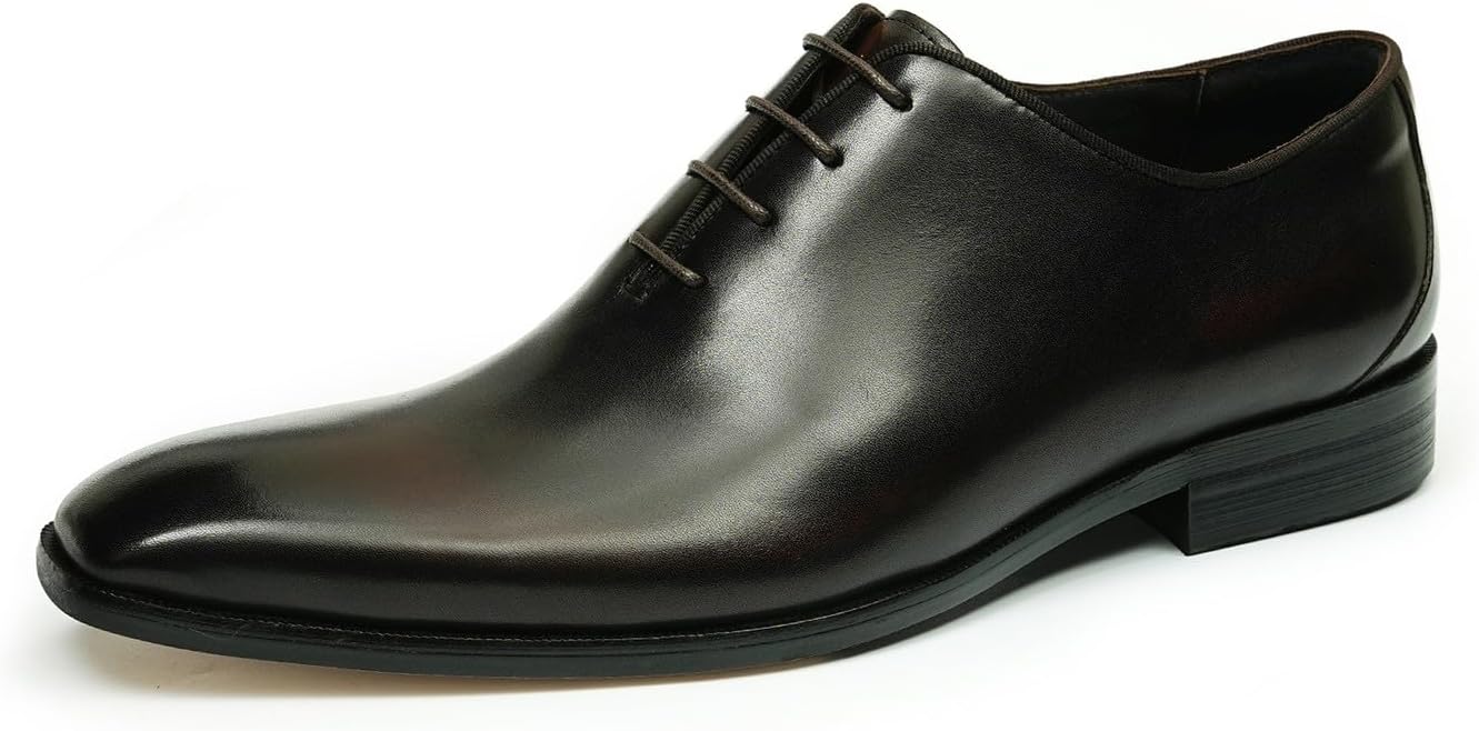 

Мужские оксфорды Santimon из натуральной кожи - формальные туфли, стильные и удобные, целиком сшитые оксфорды для костюма, для повседневного бизнеса, выпускного и свадьбы, коричневый