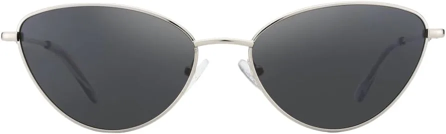 

Винтажные маленькие солнцезащитные очки «кошачий глаз» в узкой металлической оправе, поляризованные, 100% защита от УФ-излучения, для женщин KTUCN, 04 Brown Lens