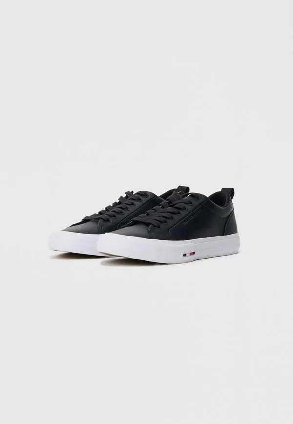 Контрастная подошва, тисненая кожа, кроссовки Tommy Hilfiger, Black — фото 2