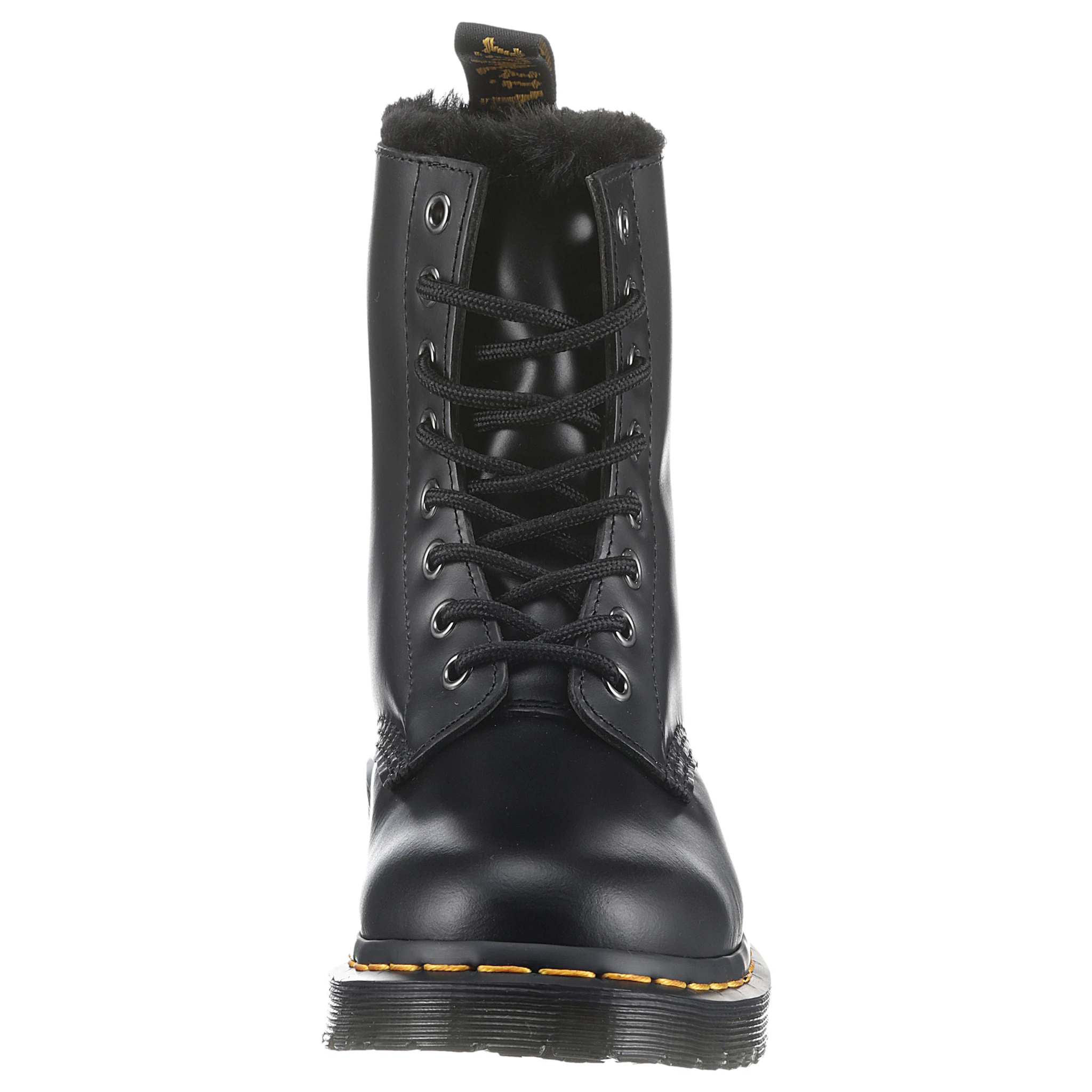 Ботинки на шнуровке DR. MARTENS "1460 Serena", ботинки на массивном каблуке, туфли на платформе, ботинки на теплой подкладке, серый — фото 4