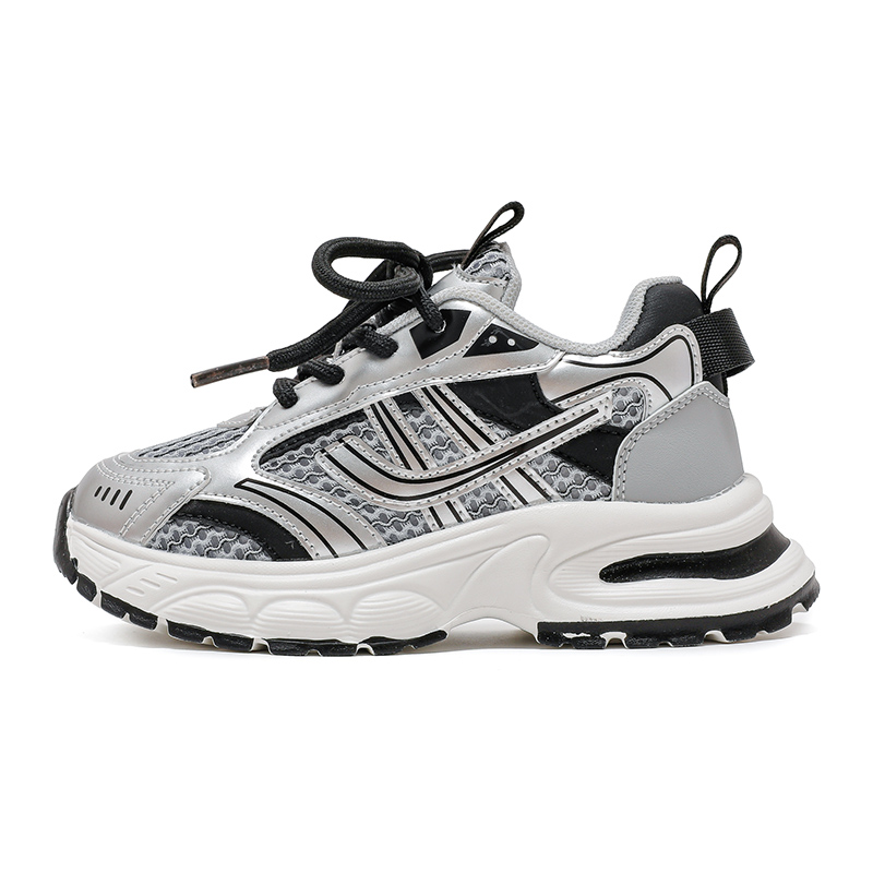 

Babaya Детские кроссовки для бега низкие на синтетической коже, удобные, нескользящие, с защитой от ударов и дышащие