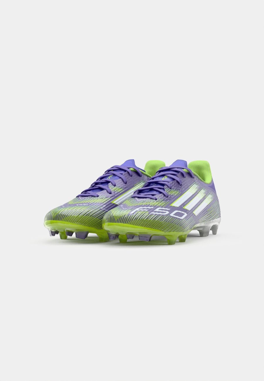 Кроссовки Adidas Performance F50 LEAGUE FIRM GROUND FOOTBALL BOOTS, Purple Rush/Footwear White/Lucid Lemon/Purple — фото 4