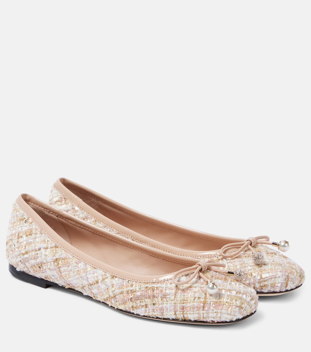 Балетки Elme из твида Jimmy Choo, Rose Mix