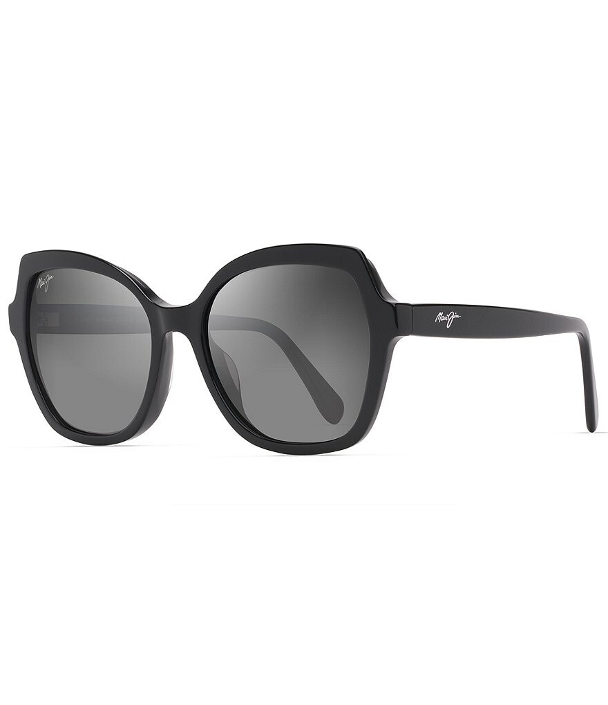 

Женские поляризационные солнцезащитные очки Maui Jim Mamane 55 мм с бабочкой, черный
