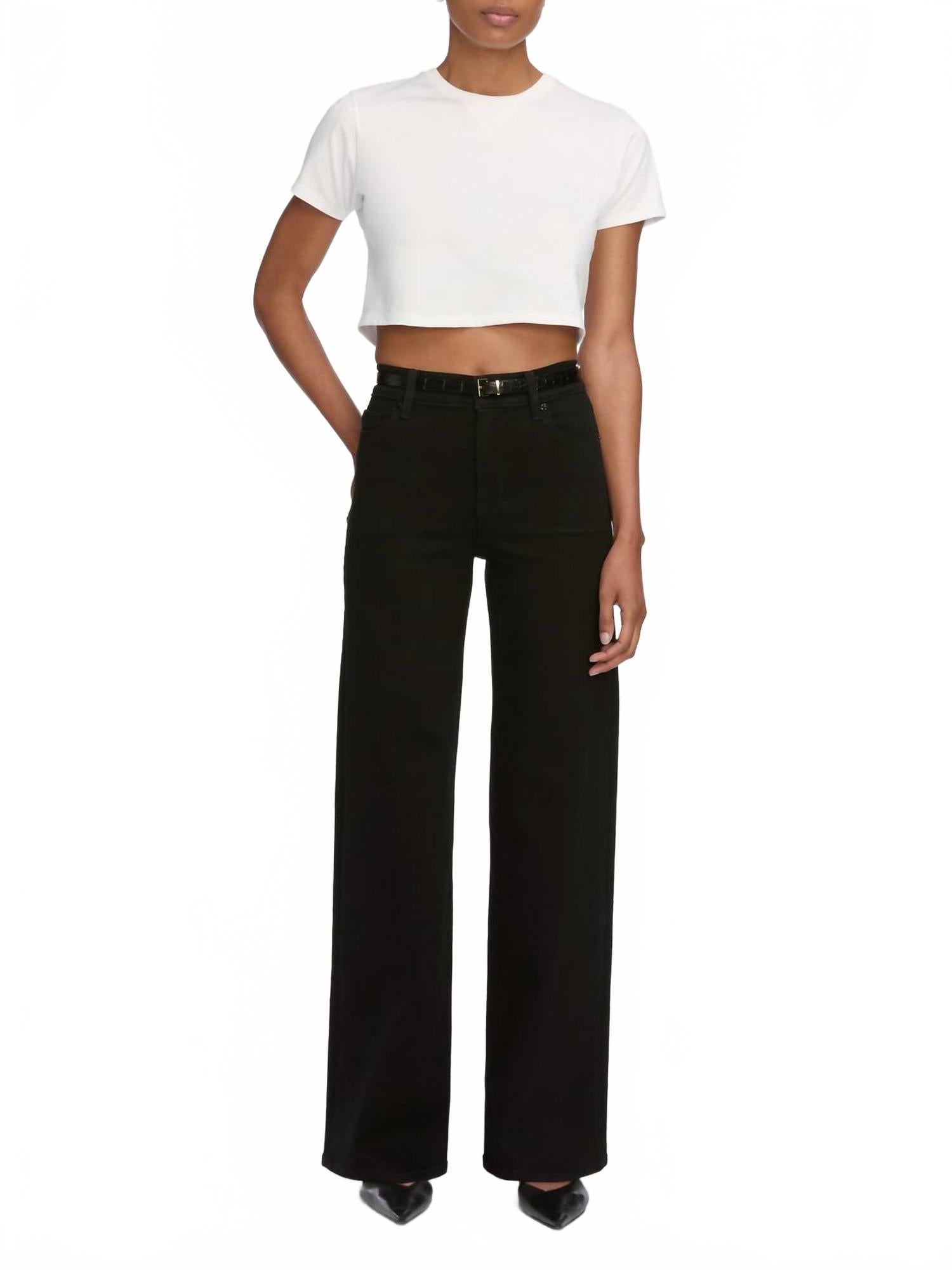 

Базовый укороченный топ белого цвета FRAME