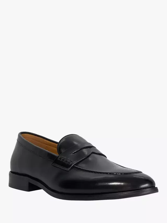 Кожаные лоферы Skylers с широкой колодкой Dune London, Black — фото 3