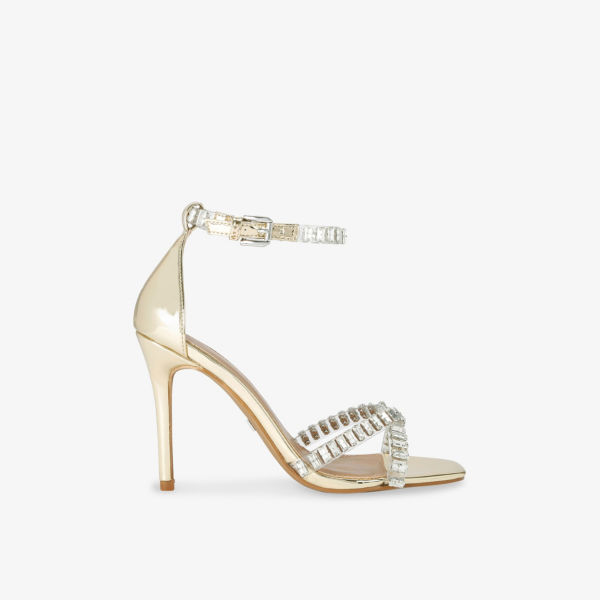 Сандалии Affect Kg Kurt Geiger на каблуке с кристаллами, золотой