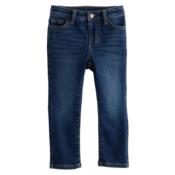 

Узкие джинсы со средней посадкой для девочек и малышей Jumping Beans, цвет dark wash