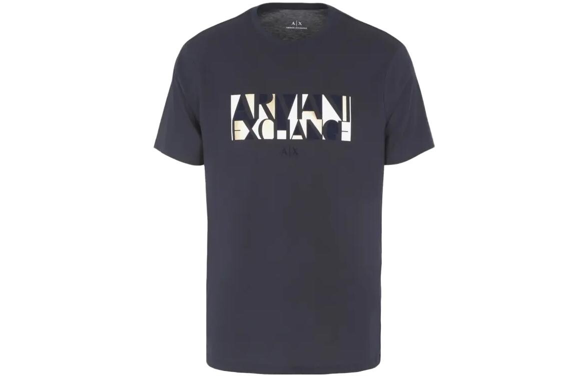 

Футболка мужская темно-синяя Armani Exchange, темно-синий