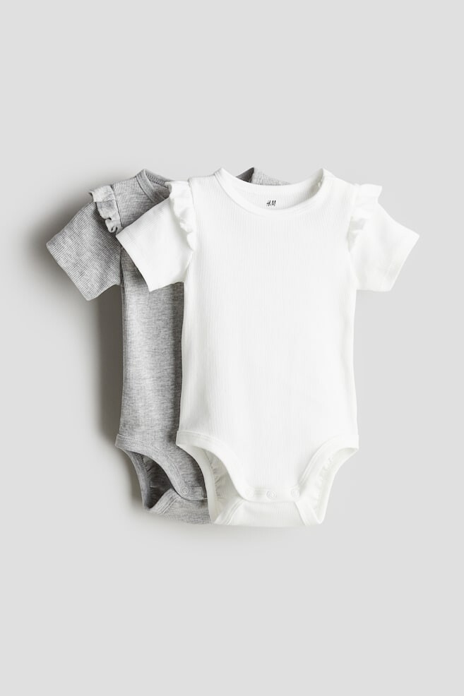 

Комплект из 2 боди в стиле пуантелл H&M, серый