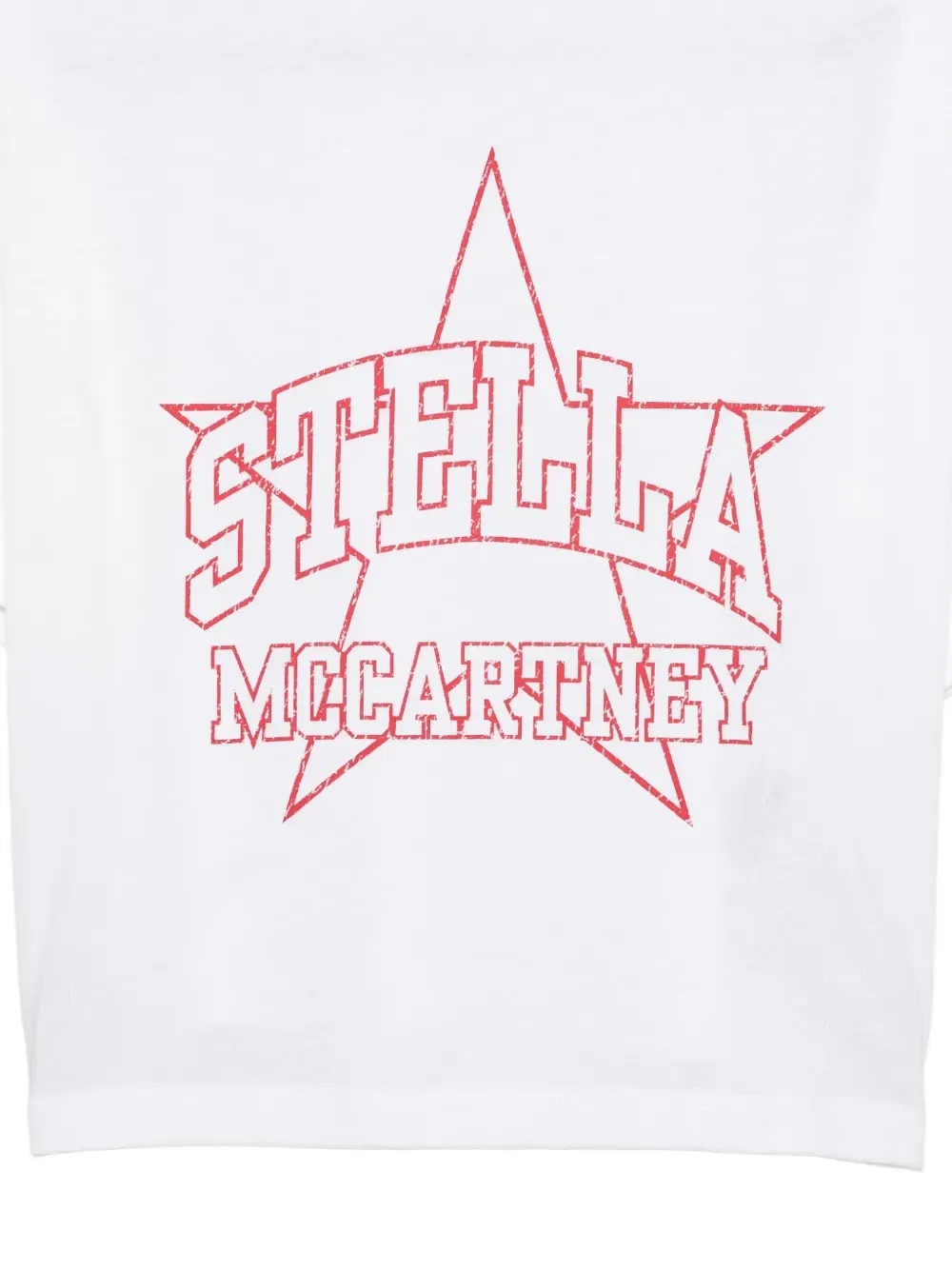 Футболка со звездообразным принтом с логотипом Stella McCartney Kids, белый — фото 3