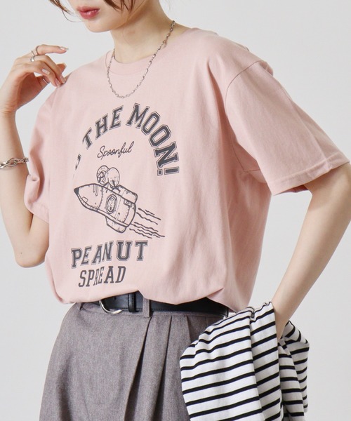 

Футболка хлопковая с коротким рукавом ACE USA, розово-бежевая