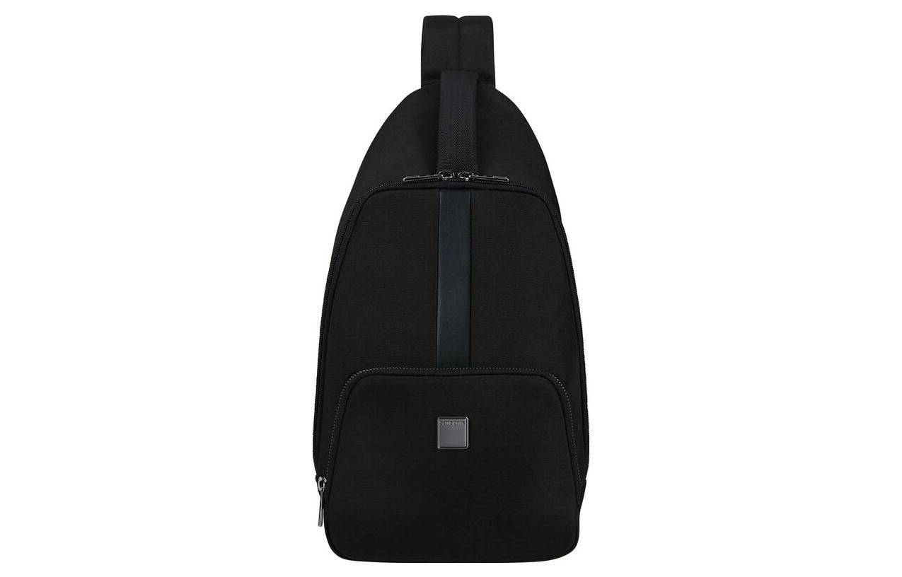 

Samsonite Переработанный полиэстеровый слинг-мешок наплечная сумка через плечо средний размер мужской черный
