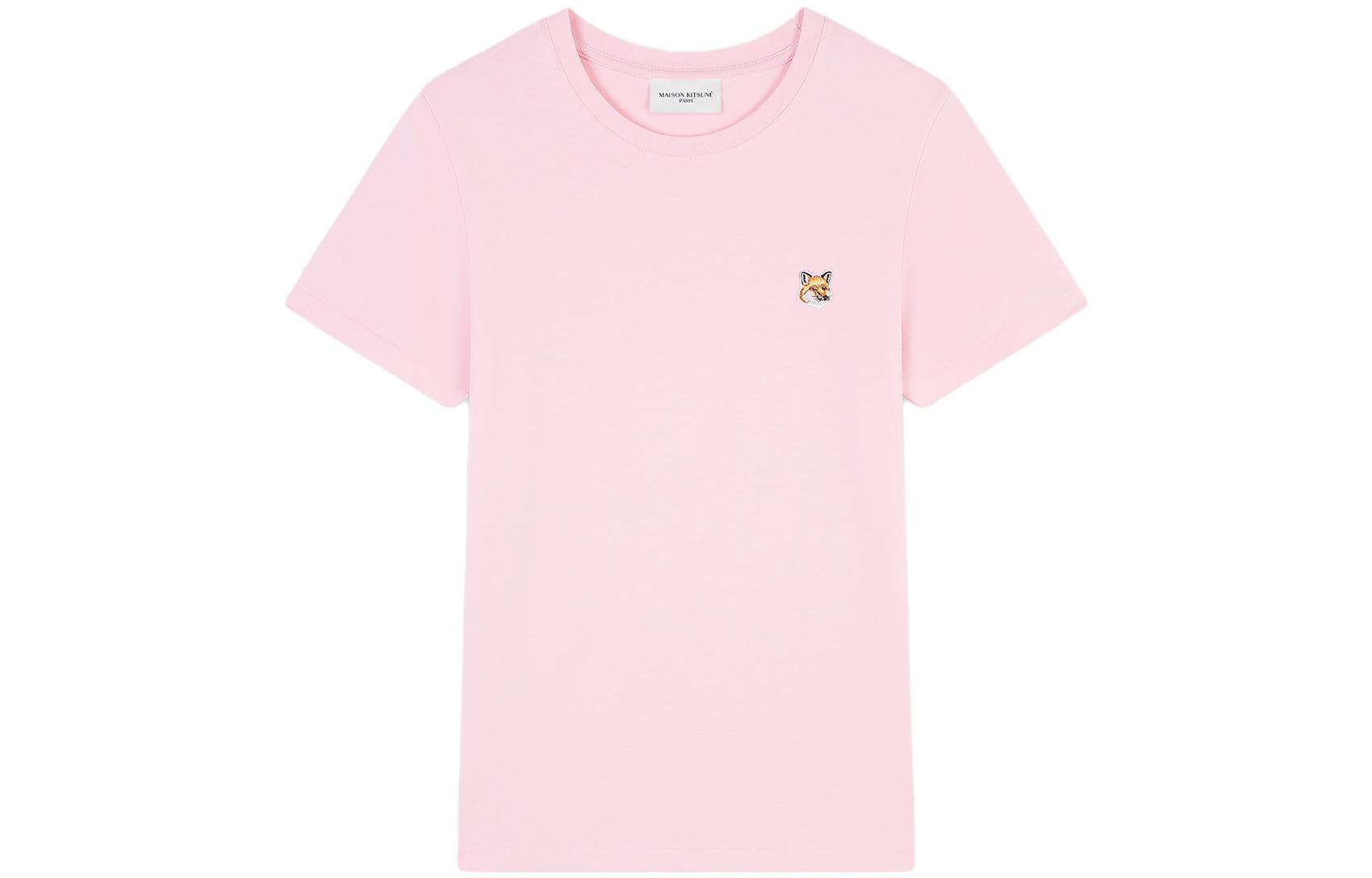 

Футболка с принтом Fox Maison Kitsune, светло розовый