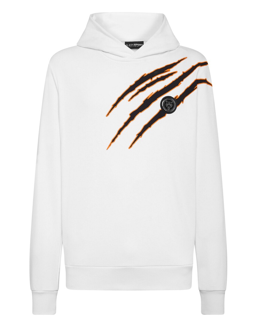 

Толстовка с капюшоном Plein Sport Sweatshirt Scratch, белый