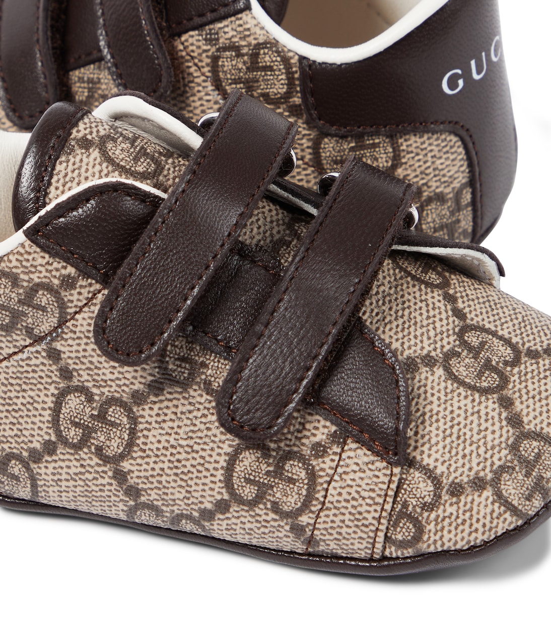 Кроссовки Baby Ace GG из ткани Gucci Kids, Beige-Ebo.Rb/Coc/Coc — фото 4