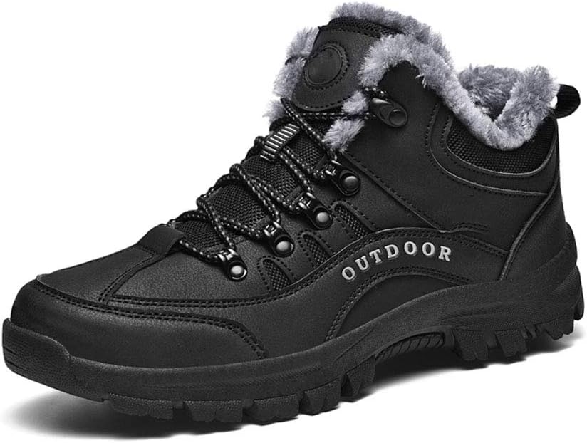 

Толстые хлопковые ботинки, теплые, водонепроницаемые, противоскользящие, дышащие, походные и зимние ботинки для снега Mnssrn-Mm, черный