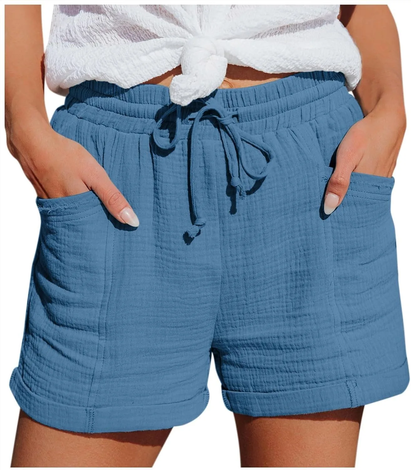 

Женские шорты с кулиской и карманами