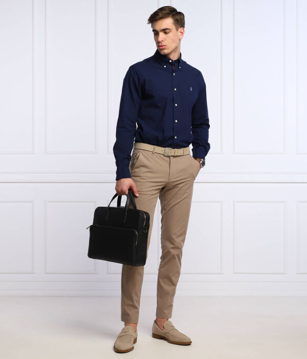 Рубашка Polo Ralph Lauren Custom Fit на пуговицах, синий — фото 2