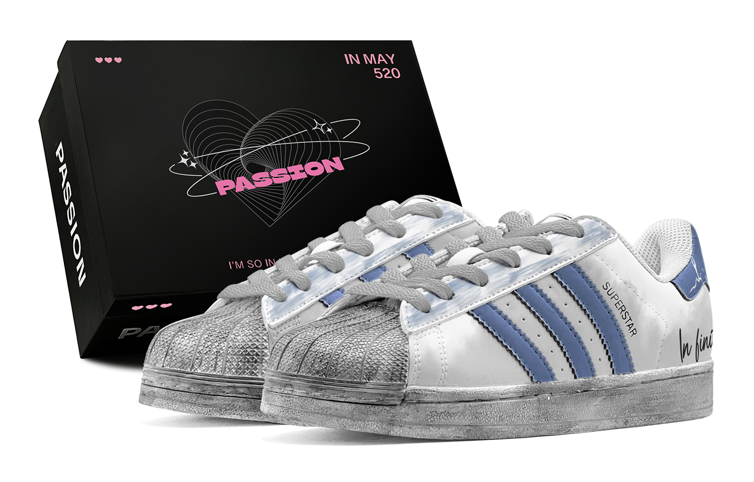 

Кроссовки для скейтбординга Superstar Kids' Grade School Adidas Originals, синий