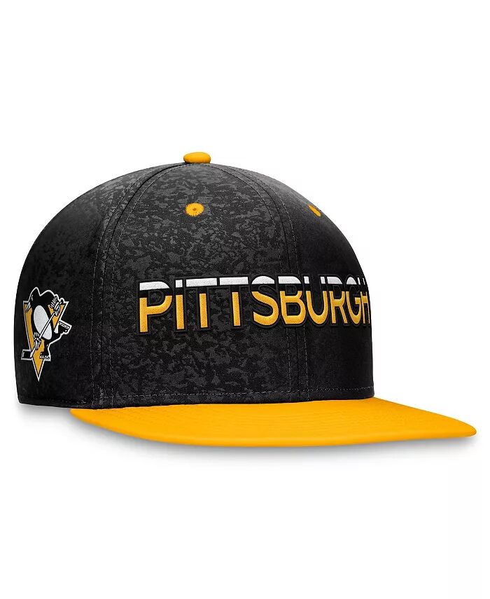 

Мужская черно-золотая бейсболка Pittsburgh Penguins Authentic Pro Rink двухцветная Fanatics