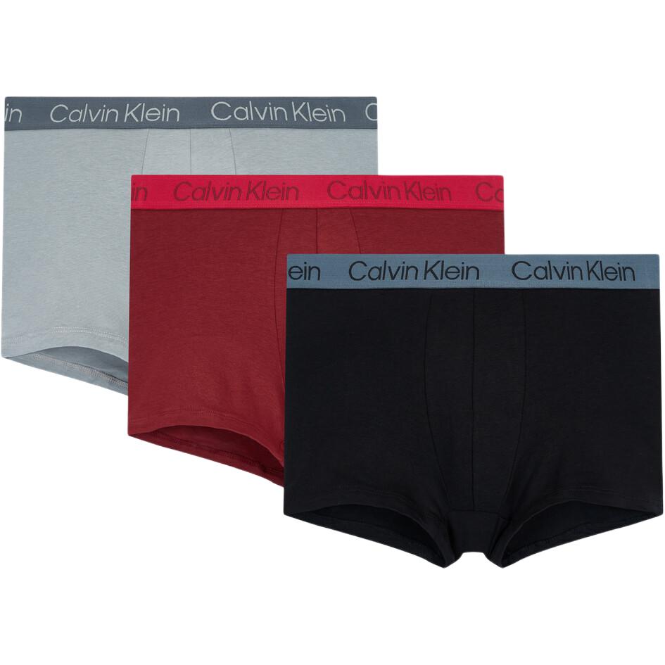

Кальсоны боксеры мужские Кальвин Кляйн 3 шт (серый, красный, черный)