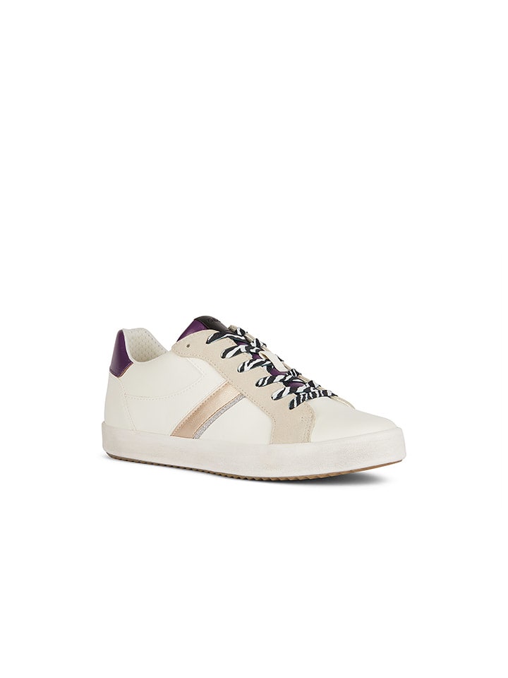 Кроссовки на шнуровке Geox, цвет weiß/beige/lila — фото 2