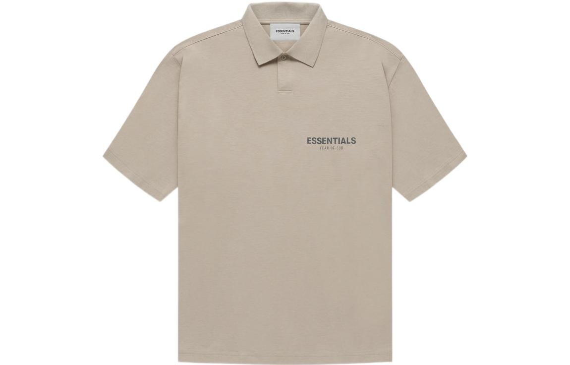 

Футболка поло FW21 унисекс бежевого цвета Fear Of God Essentials, цвет Tan