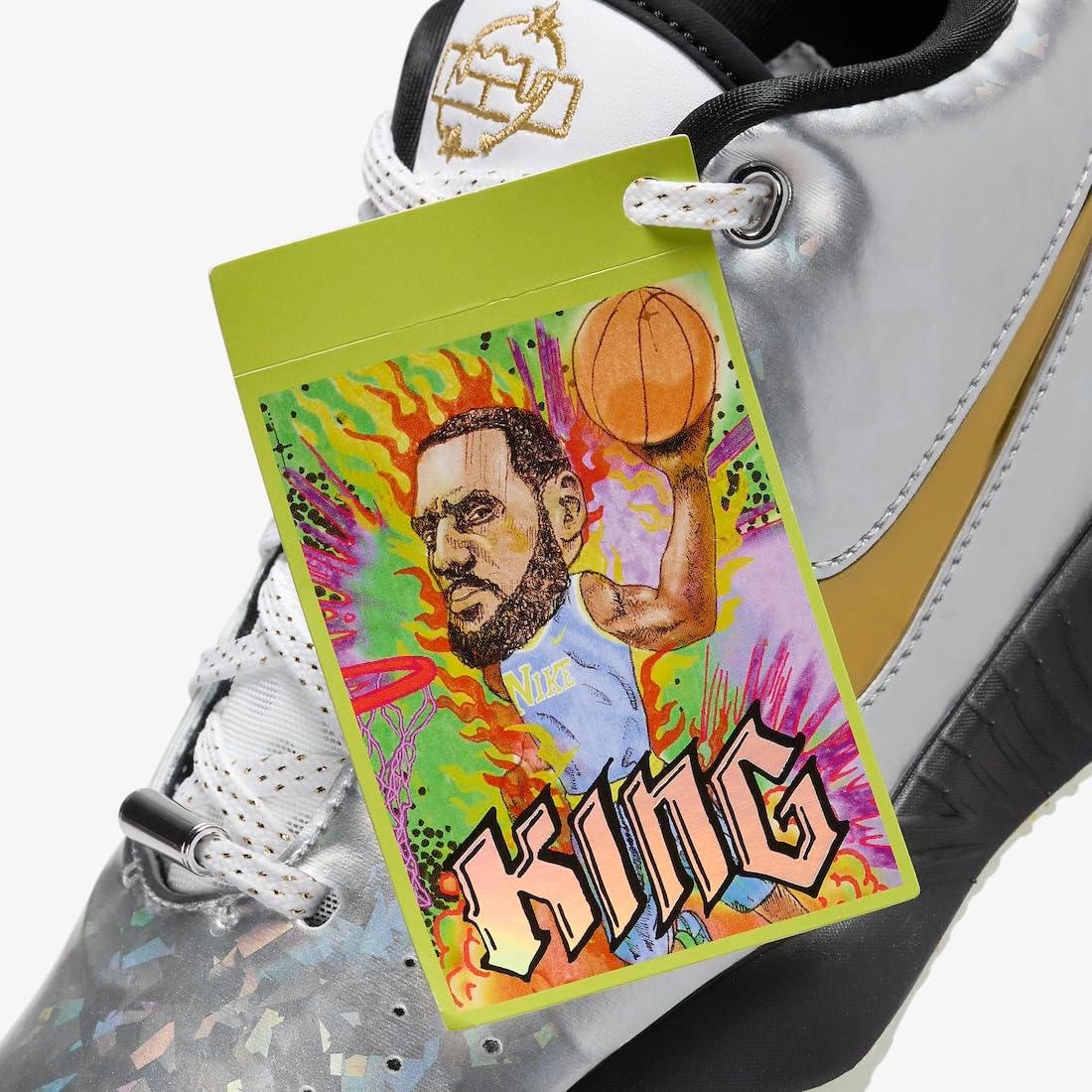 Кроссовки для мальчиков Nike Lebron XXI GS, серебро — фото 3