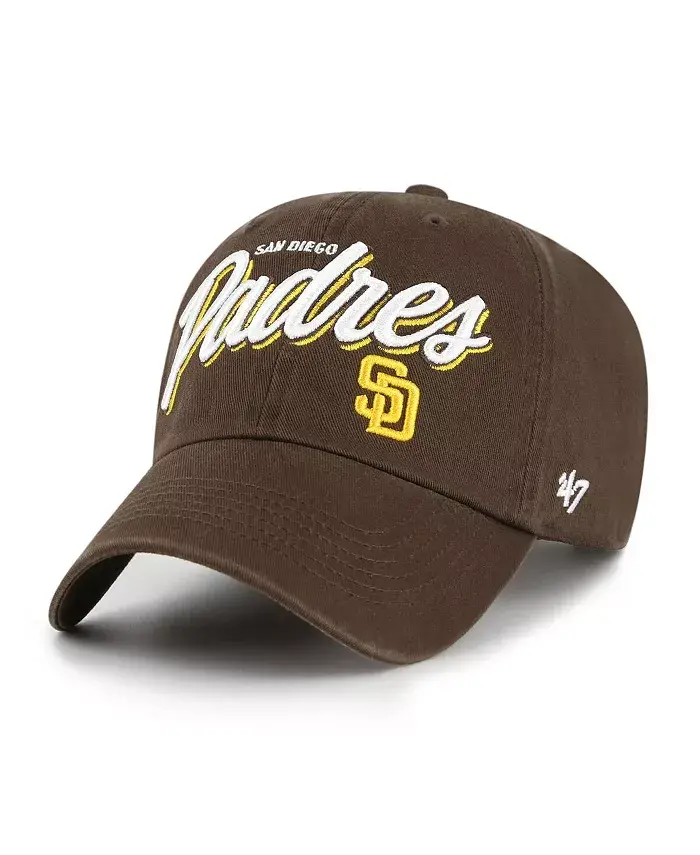 

Женская коричневая кепка San Diego Padres Ariana Clean Up Adjustable '47 Brand