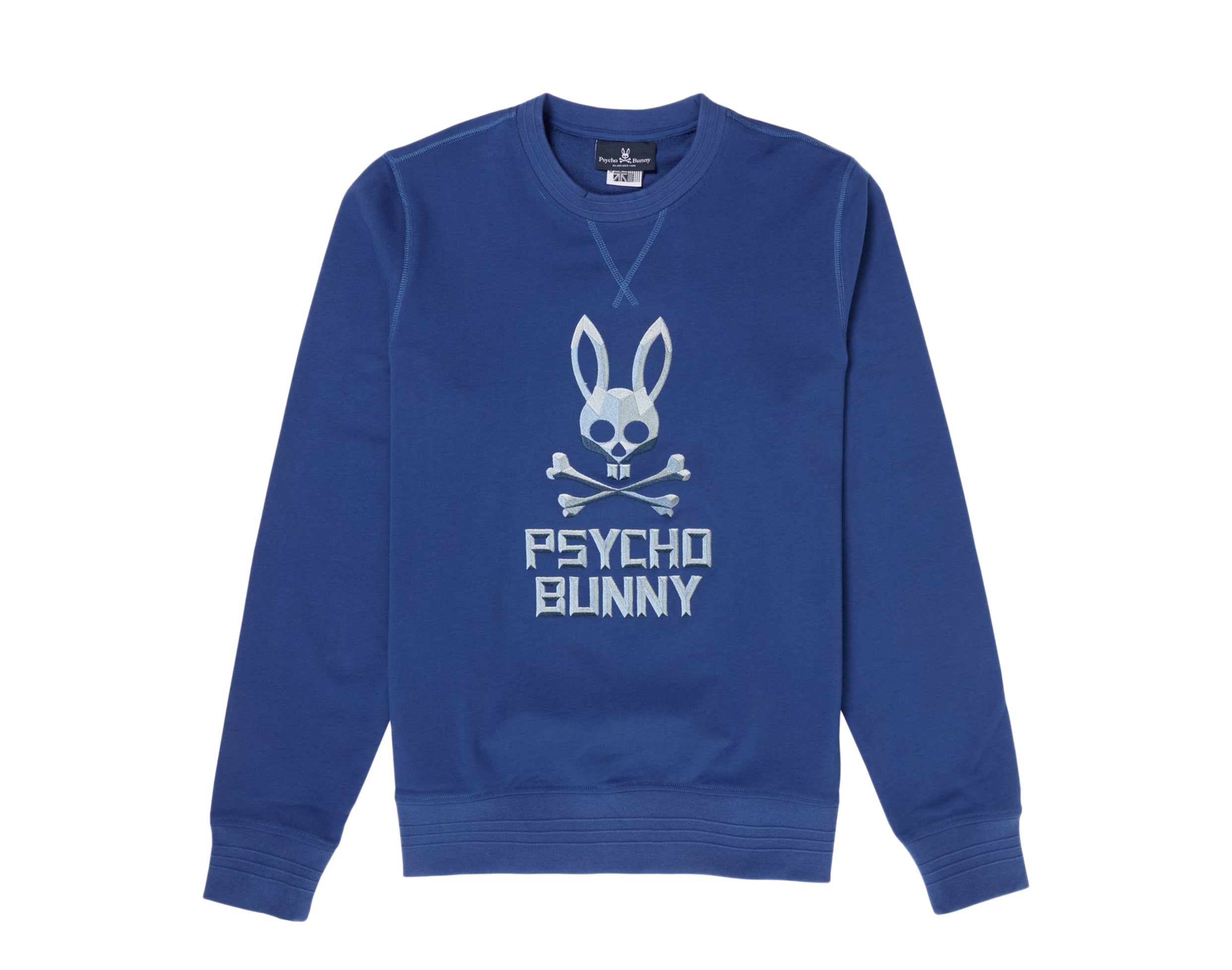 

Мужская толстовка Psycho Bunny Maybird Crewneck Monaco/серо-голубая B6S965L1FT-MCO