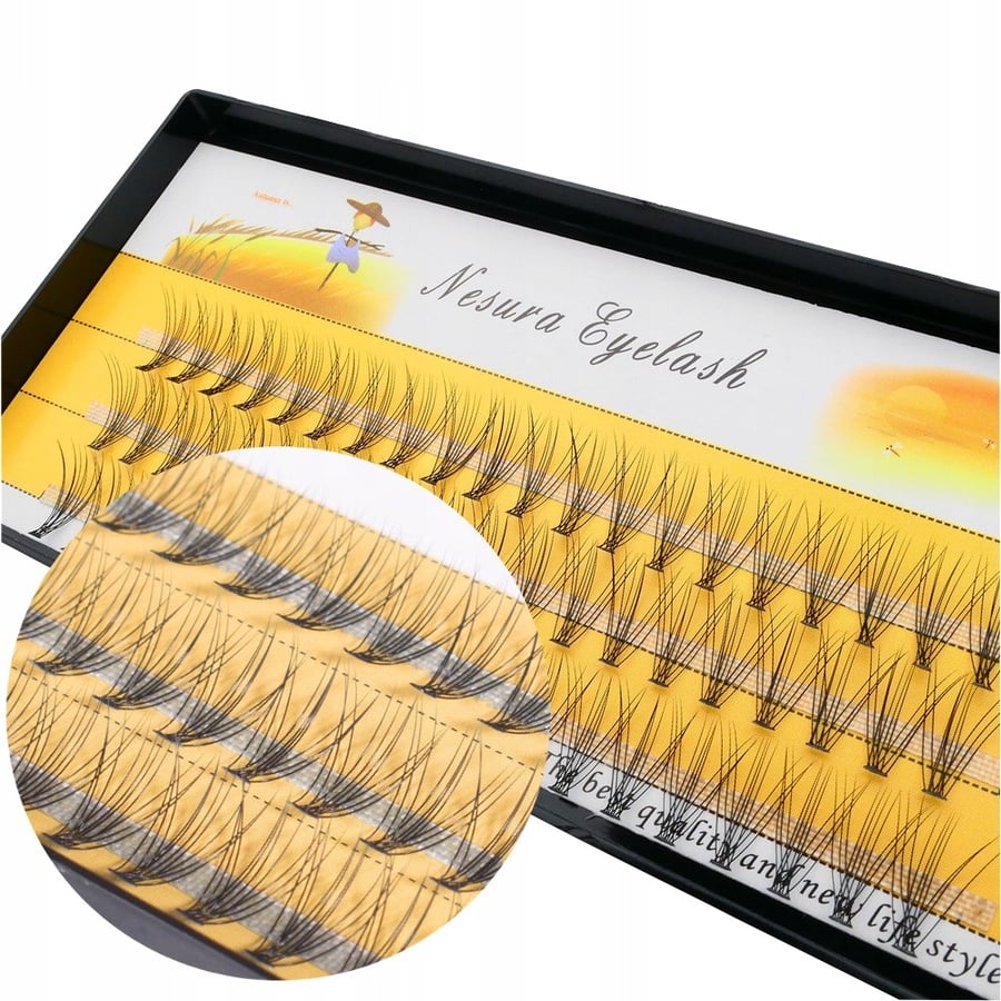 

Накладные ресницы Nesura Eyelashes Silk 10 мм 60 шт. Puderek