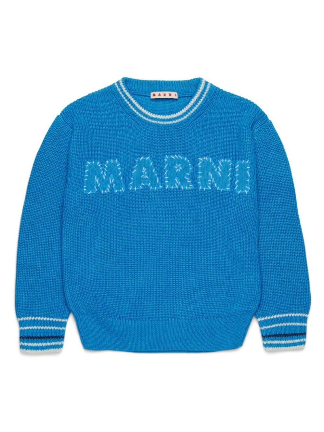 

Свитер с вышитым логотипом Marni Kids, синий